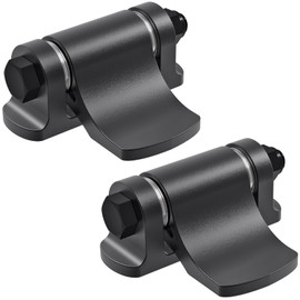 Insaga Heavy Duty Gate Hinges, 6mm Carbon Steel Weld-On Door Hinges with Black Oxide Finish, Built-in Bushings Bearings & Anti-Loose Nuts, 3.7"x2.8" for Smooth Opening, Fence/Farm/Driveway/Door Gates