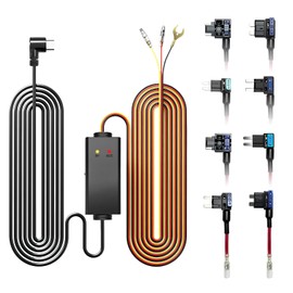 CIEVIE Multi-Size Hardwire Kit for Dashcam, Voltage Indicator for Dash Camera, USB C Power Port, 24H Parking Monitoring with Low Voltage Protection