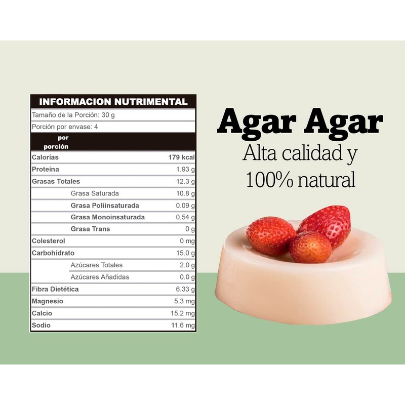 Gelatina Vegana con Agar Agar Coco