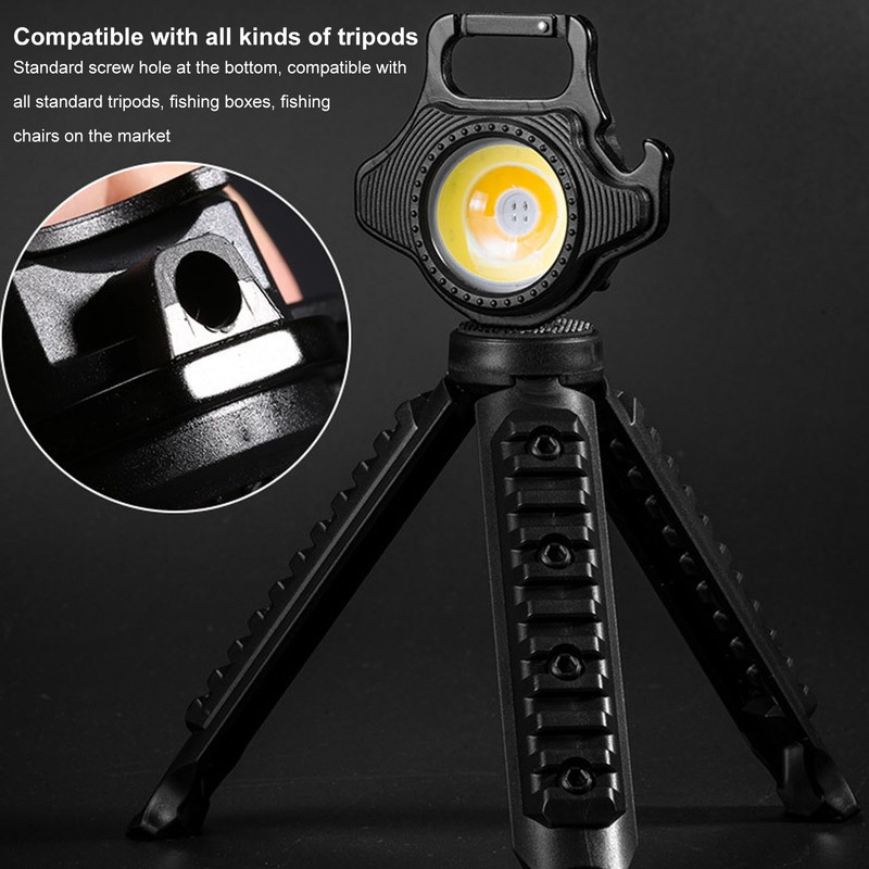 COB Small Flashlight 500LM Rechargeable Portable Mini Pocket Light with