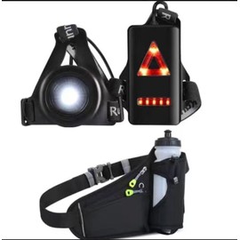 HIEOJAT 3-in-1 running light and waist bag combo