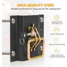 Maker Off Road 4 Pack Recessed Square Rings Trailer Tie Down Anchors w Anti-Theft Lock & More