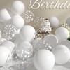 DazzJoy Balloons White, Pack of 10 Metallic White Balloons Wedding