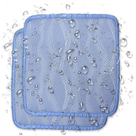 KASENTEX Indoor/Outdoor Yoga Meditation Square Cushion Lightweight Non-Slip Soft Mat: 16x16in, Blue Set of 2