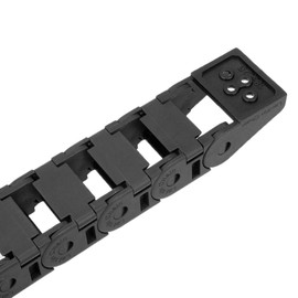 sourcing map 1.5 Metre Drag Chain Cable Carrier Open Type M End Connections R38 18 x 25 mm