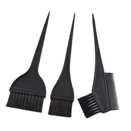 Homfine? Hair Colouring Brush set of 3 Pcs (1 Set, Black)