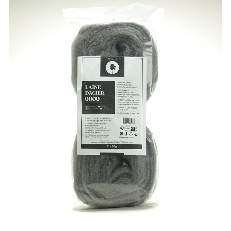 Iron Straw/Steel Wool 0000-2 Rolls - Ideal for Woodworking and