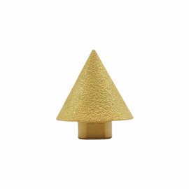 Diamond Grit Chamfer Brazed Chamfering Tool Round-bevel Milling Bit Tile Marble Granite Hole Drilling Enlarging Beveling Stone Polishing Accessory for Hand Drills and Angle Grinders