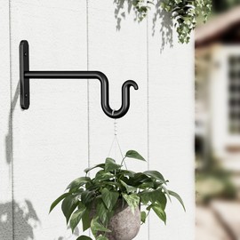 Qiuzido 6 Inch Hanging Plant Brackets - 2 Pack Plant Hook for Hanging Plants, Plant Hanger for Hanging Bird Feeders, Flower Baskets, Wind Chimes, Lanterns, Indoor or Outdoor.