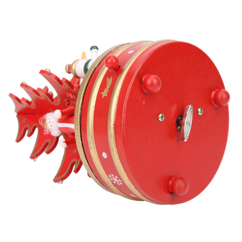 Christmas Music Box Wood Christmas Musical Box Xmas Decoration Gifts