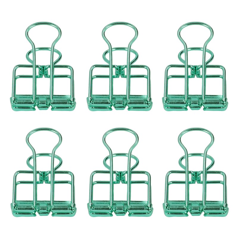 19mm 80pcs Binder Clips Strong Clamping Force Metal Hollow Tail