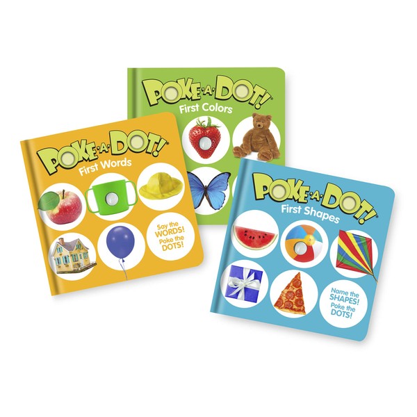 Melissa & Doug Children’s Books 3-Pack – Poke-a-Dot First Words, First Shapes, First Colors