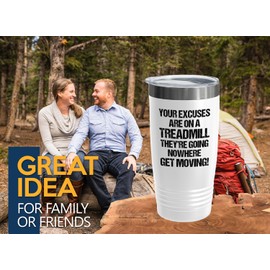 Personal Trainer Tumbler 20oz White -Your excuses - Personal Trainer Gifts Fitness Instructor Health Coach Sports Coach Athletic Trainer Gift Gym For Man Woman
