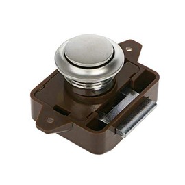 Push Button Catch Lock Cabinet Door, MACHSWON Door Lock with Push Button Closure Lock Lock Button for Cupboard Drawer Caravan Motorhome (Brown)