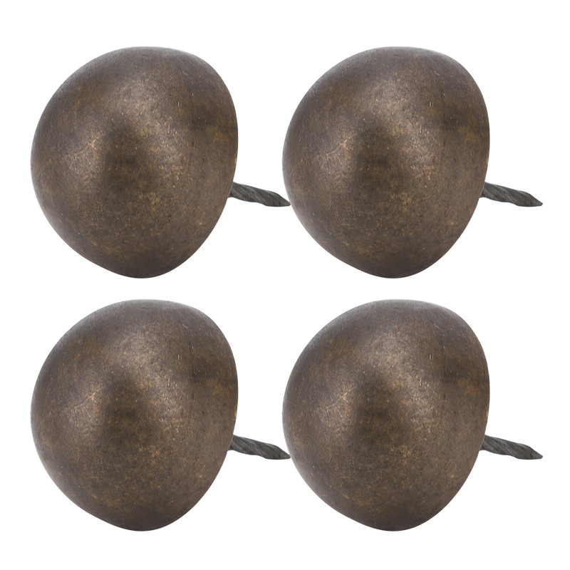 4Pcs Upholstery Nail Round Head Antique Brass Decorative Sofa Furniture