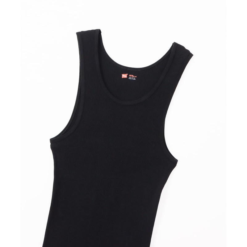 Hanes Tank Top A-shirt, Set of 2, 100% Cotton - blk