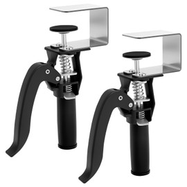 2 Pcs Drawer Front Installation Clamp Quick Release Drawer Fixing Clip Convenient Woodworking Installation Tool for Table and Desk Mount..(Silver Black-2-U -type)