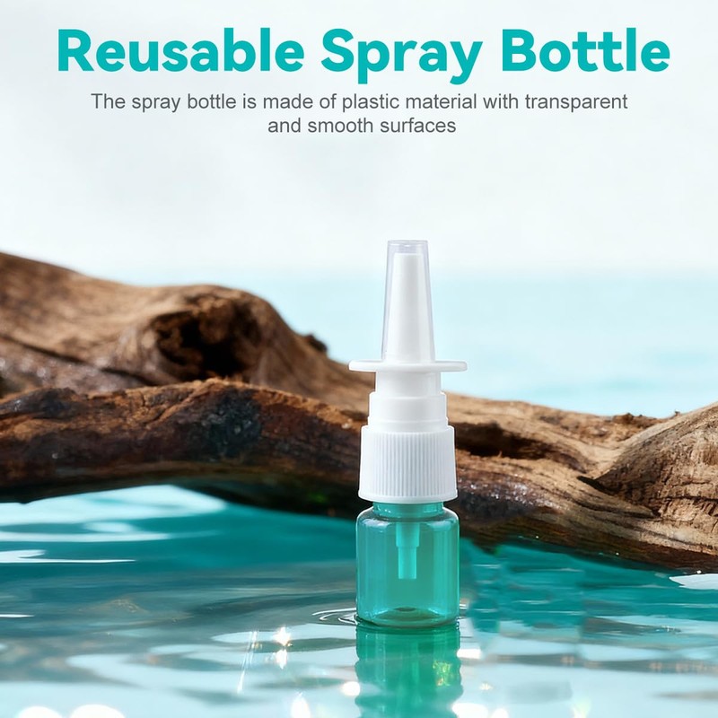12Pcs Mini Plastic Nasal Spray Bottles - 5Ml Portable Empty