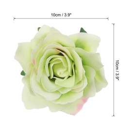 sourcing map 5 Pcs Rose Flower Hair Clips 4 Inch Flower Hair Pins Flower Brooch for Women Hair Accessories Colorful Green
