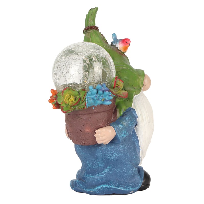Faceless Doll Statue Exquisite Solar Powered Light Bright Colors Durable