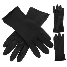 Baluue 2 Pairs Hair Shampoo Gloves Line Hair Dye Gloves UV Gloves for Gel Nails Gloves for Dishwashing Hair Coloring Dishwash Gloves Hair Accessories Hair Clips Work Gloves Barber Gloves