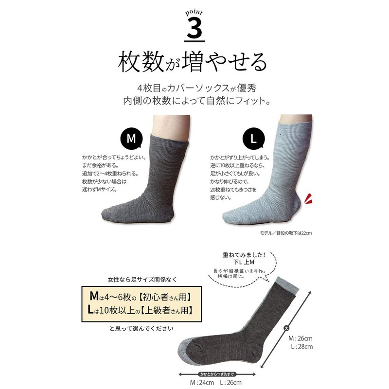 841 Chilling Socks, Set of 4 Pairs (Koryo-cho, Nara Prefecture),