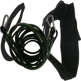 Upgrade Style - Strong Pool Swim Training Leash Swim Training Belt Swim Resistance Tether Swim Tether Stationary Swimming - Wide and Comfortable Waist Belt, Double Bungee Rope, Metal Buckle