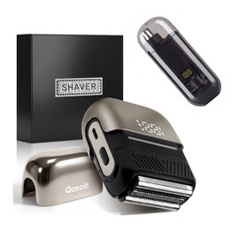 Electric Shaver and Nose Hair Trimmer Kit, Foil Shavers for Men Face & Hairs Clipper for Noses, Mini Portable, Wet&Dry, LED Display, Travel Lock, USB-C, Cordless Grooming Tool Kit for Man Traveling
