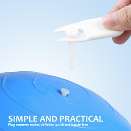 Quacc 6 PCS Yoga Ball Replacement Plugs and Plug Puller Kit, Pilates Ball Air Stopper Large Yoga Ball Air Plug Valve Nozzles Pin Exercise Ball Plug Removal Devices