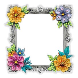 MXJSUA Floral Diamond Art Painting Picture Frame Kits, Special Shape Diamond Painting Frame for Bedroom Table Home Decor,Acrylic Tabletop Display Photo Frame Suitable for Photos within 7 Inches