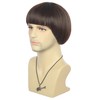 VGbeaty Men Short Straight Brown Wig Bob 60s 70s retro