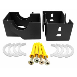 Designer Vertical Column Dual Arm Radiator Brackets (92mm (A) x55mm (B) x57mm (C), Anthracite)