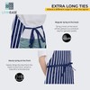 LivinEase Unisex Adjustable Bib Aprons - Stylish Navy with White