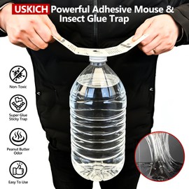 16 Pack Mouse Glue Trap,Mouse Traps Indoor for Home,Adhesive Bugs Roach Spider Insect Traps,Sticky Mouse Traps,Bulk Glue Traps for Mice