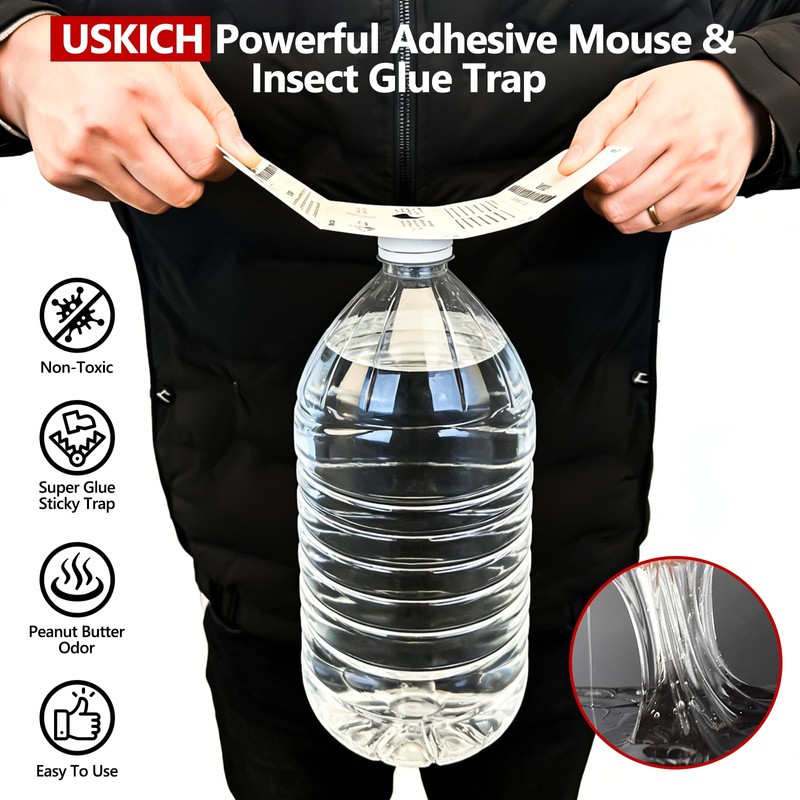16 Pack Mouse Glue Trap,Mouse Traps Indoor for Home,Adhesive Bugs
