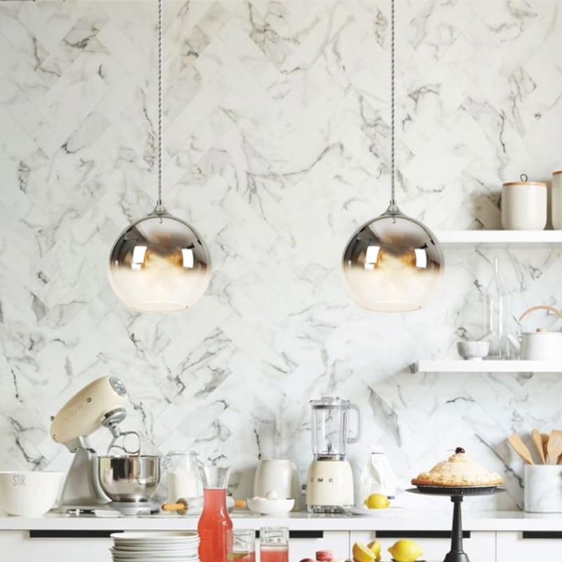 Modern Battery Operated Pendant Light,Battery Ceiling Light with Rechargeable Bulbs