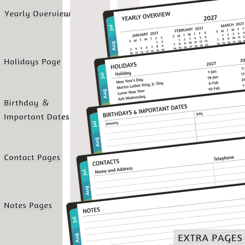 2027 Appointment Book - January - December 2027, Appointment Planner