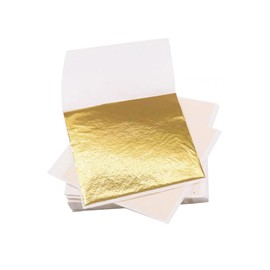Gold Foil Nail Art Gold Foil Sheet Gold Foil Hair 100 Sheets Imitation Gold Foil 3.3 x 3.3 inches (8.5 x 8.5 cm) DIY Gold Foil Painting for Hair Coming of Age Ceremony Hair Ornament Resin Gold Foil