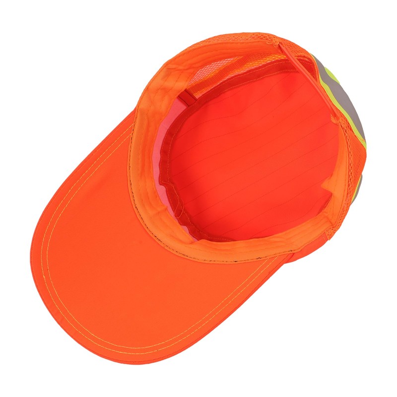Breathable Mesh Baseball Cap with High-Visibility Reflective Strip Sanitation Cap