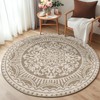 U'Artlines 4ft Round Area Rug Non Slip Low Pile Circle