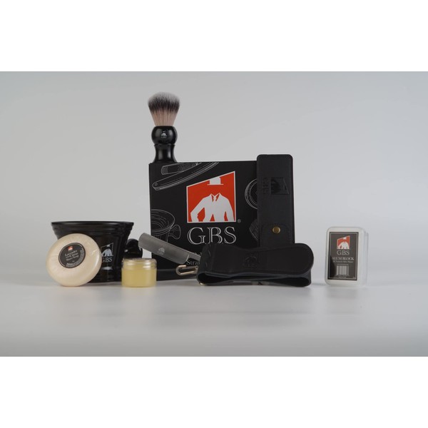 G.B.S Wood Straight Razor, Complete Beard, Shaving kit Box -