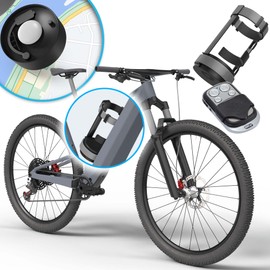 Parkwächter B1 Bicycle Bottle Holder with Alarm, AirTag Bottle Holder, Drink Holder, Bicycle Water Bottle Holder, Variable for Many Bottles, Bicycle Alarm IP55 Protection, Grey