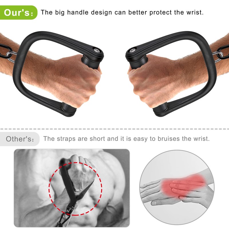 BeneLabel D Handle for Cable Machines - Heavy-Duty Aluminum Grip