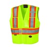 Pioneer High Visibility Tricot Tear-Away Safety Vest with Adjustable Front,