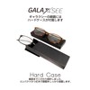GALAXSEE 老眼鏡 超薄型 ブルーライトカット ステンレス合金フレーム カジュアル ハードケース付 GA-203 (C1 ブラック,