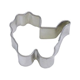 R & M Baby Carriage Cookie Cutter, Mini, Silver