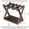 Rustic State Cava Countertop Solid Wood Wine Rack for 4