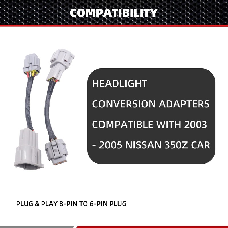 HiSport 2 adaptadores de conversión de faros delanteros compatibles con