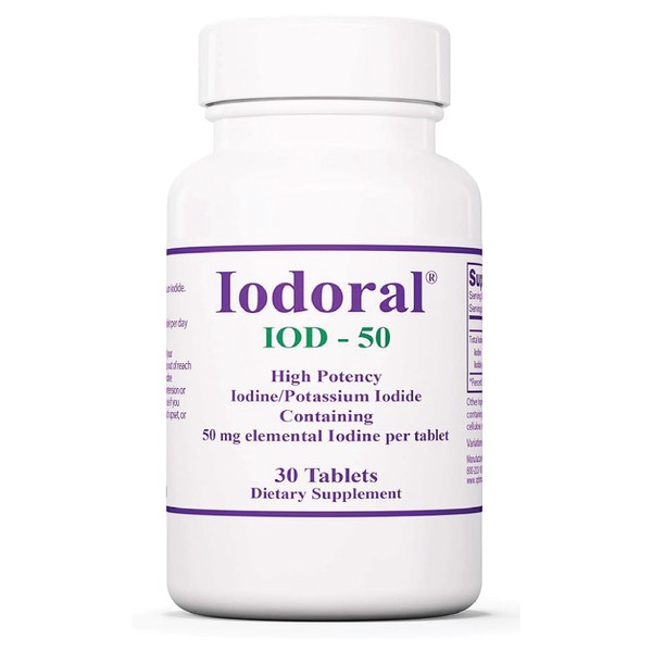Optimox Iodoral 50 mg Supplement - Potassium Iodide Tablets, High