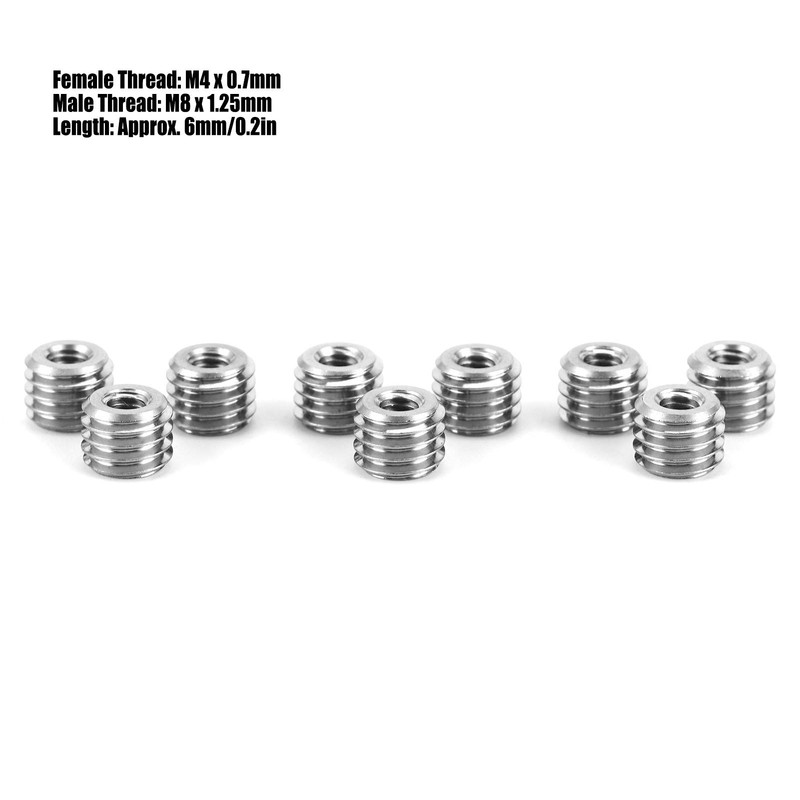10pcs Self Tapping Thread Insert 6mm Female Thread M4 X